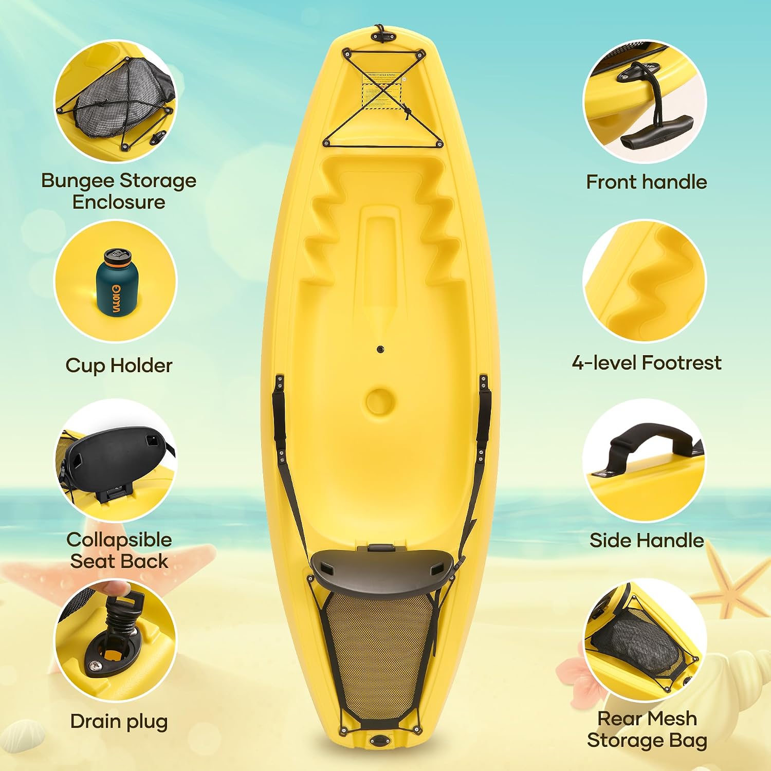 Kayak con Pagaia 6.5 FT, Barca - Fishing Kayak Paddle recensione e prezzo