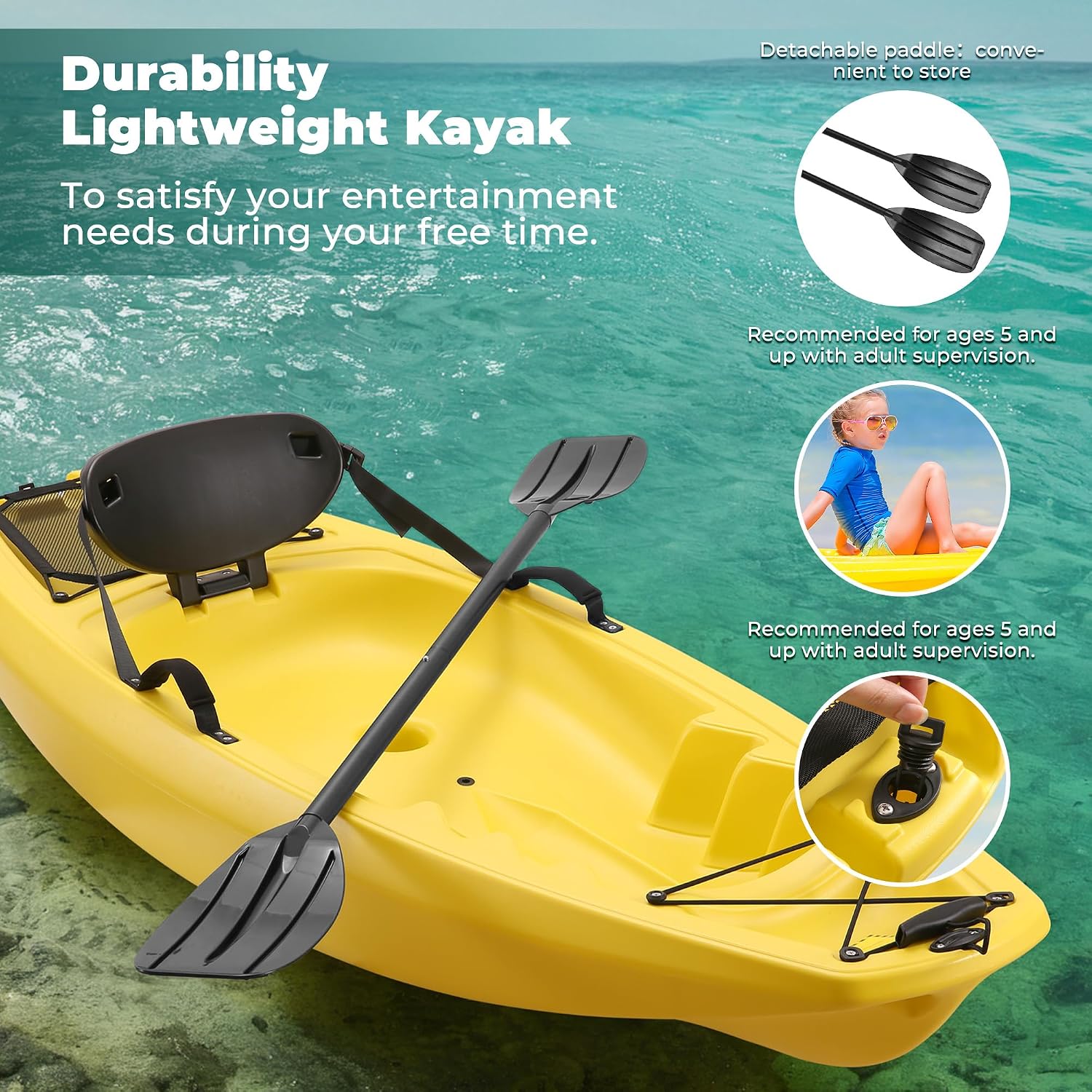 Kayak con Pagaia 6.5 FT, Barca - Fishing Kayak Paddle recensione e prezzo